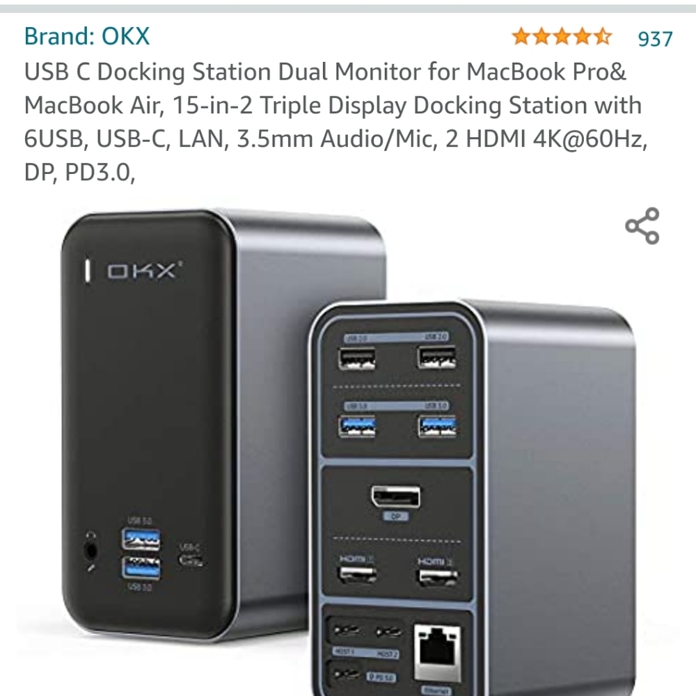 Docking station for mac